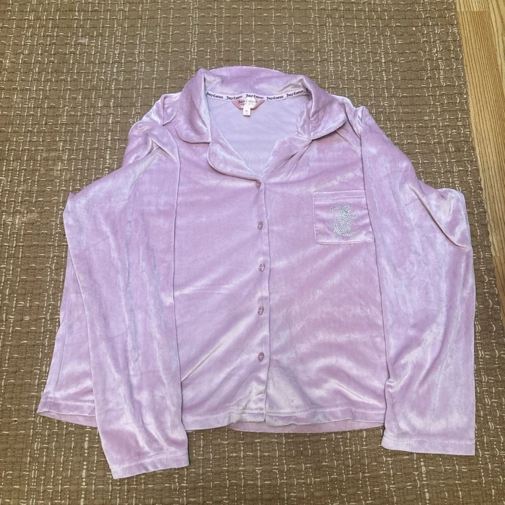 Juicy Couture Light Purple Velvet Shirt - Picture 1 of 3